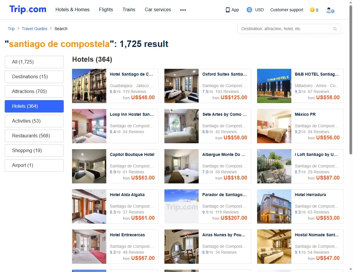 Ofertas de Hoteles en Santiago de Compostela