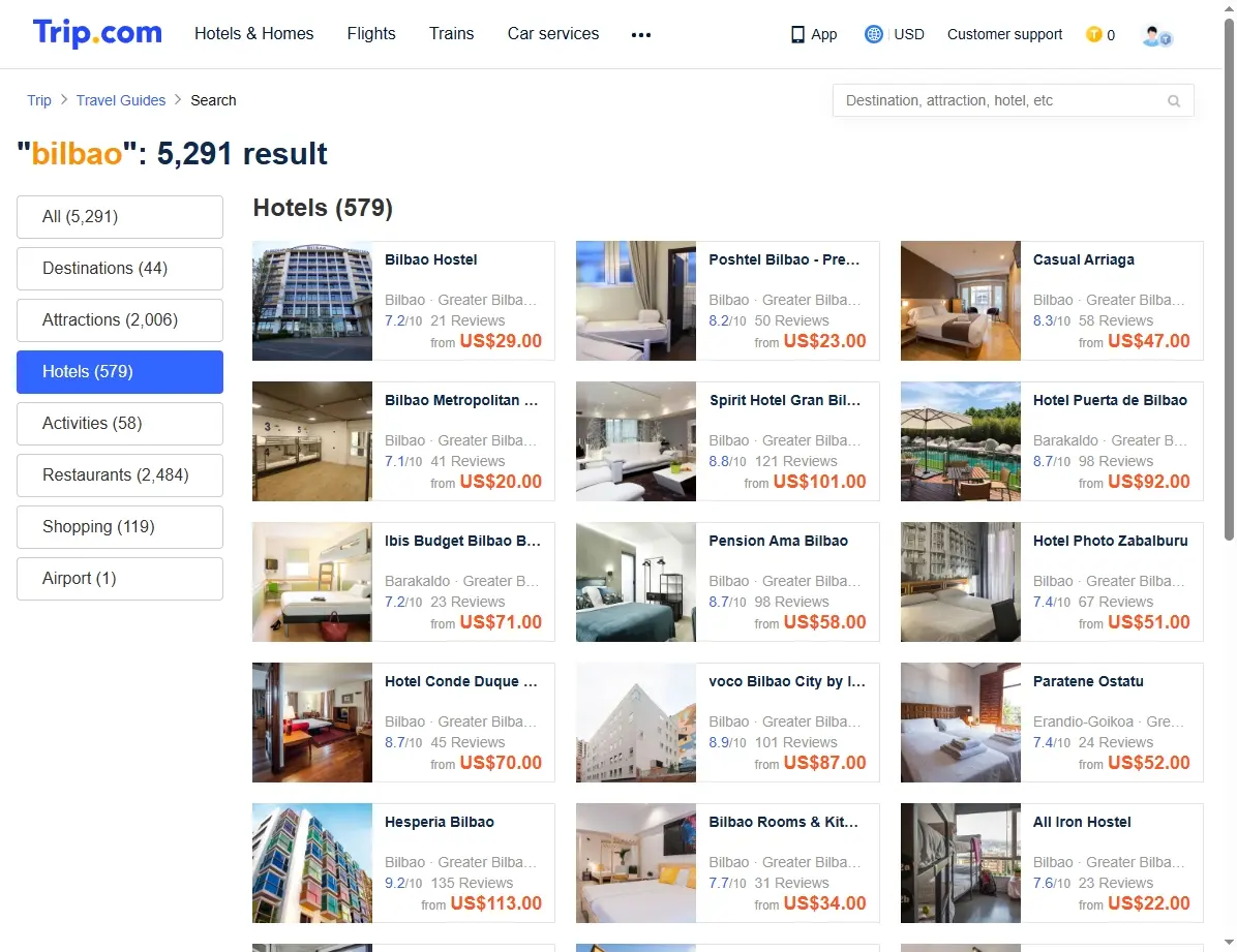 Ofertas de hoteles en Bilbao