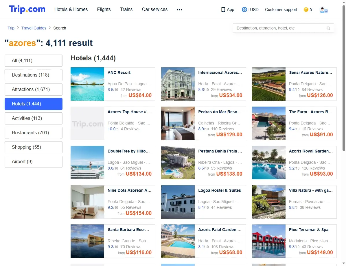 Ofertas de Hoteles en Azores