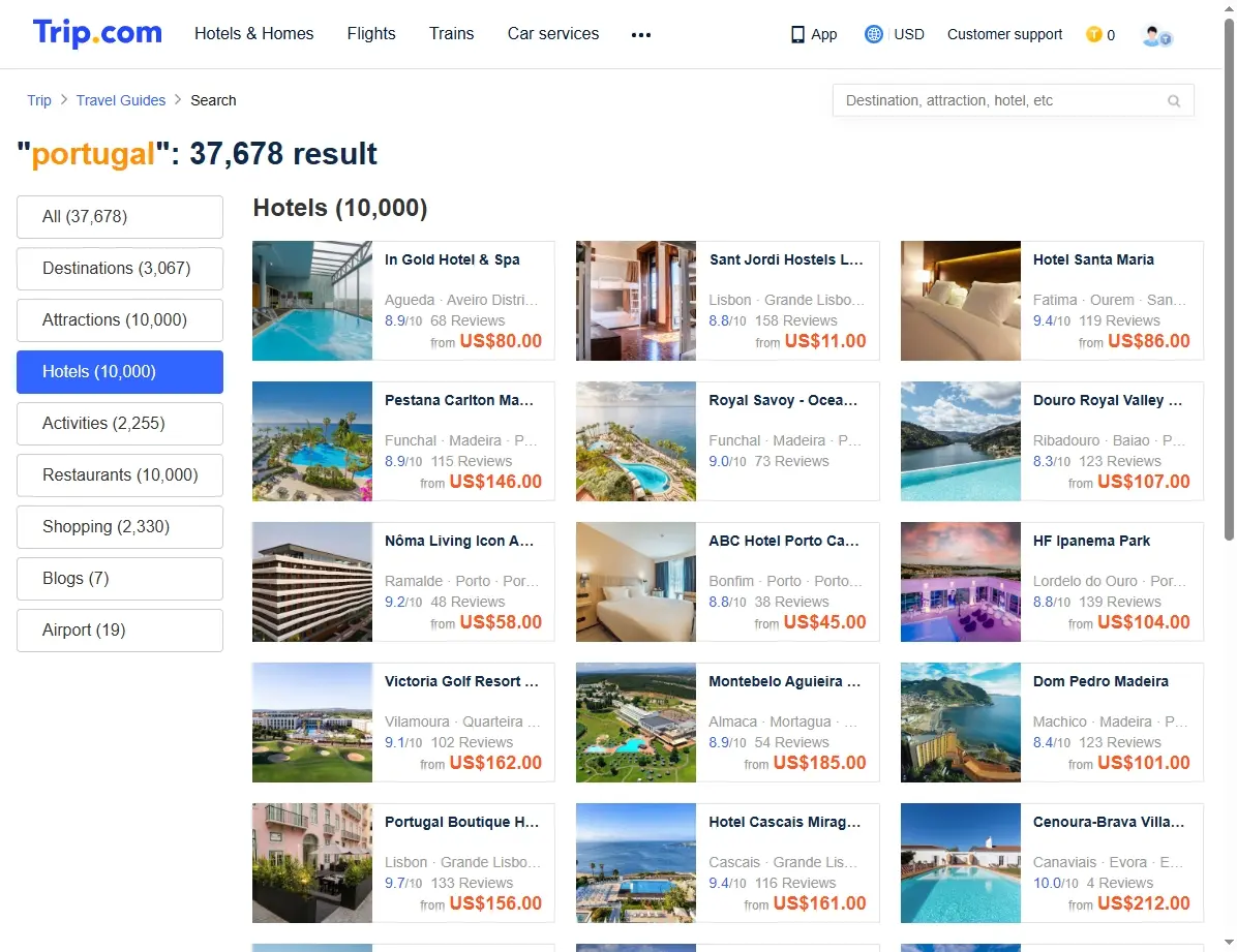 Ofertas de Hoteles en Portugal a la llegada