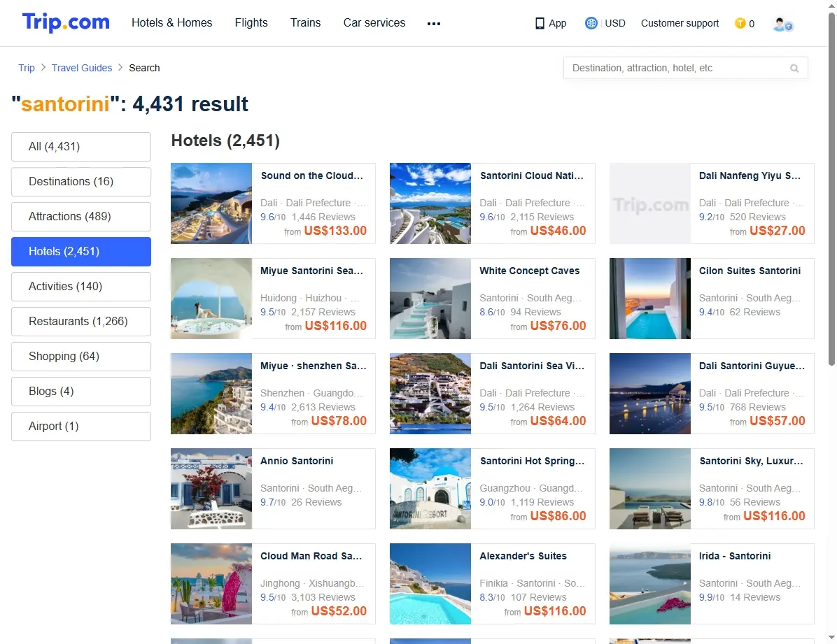 Ofertas de Hoteles en Santorini