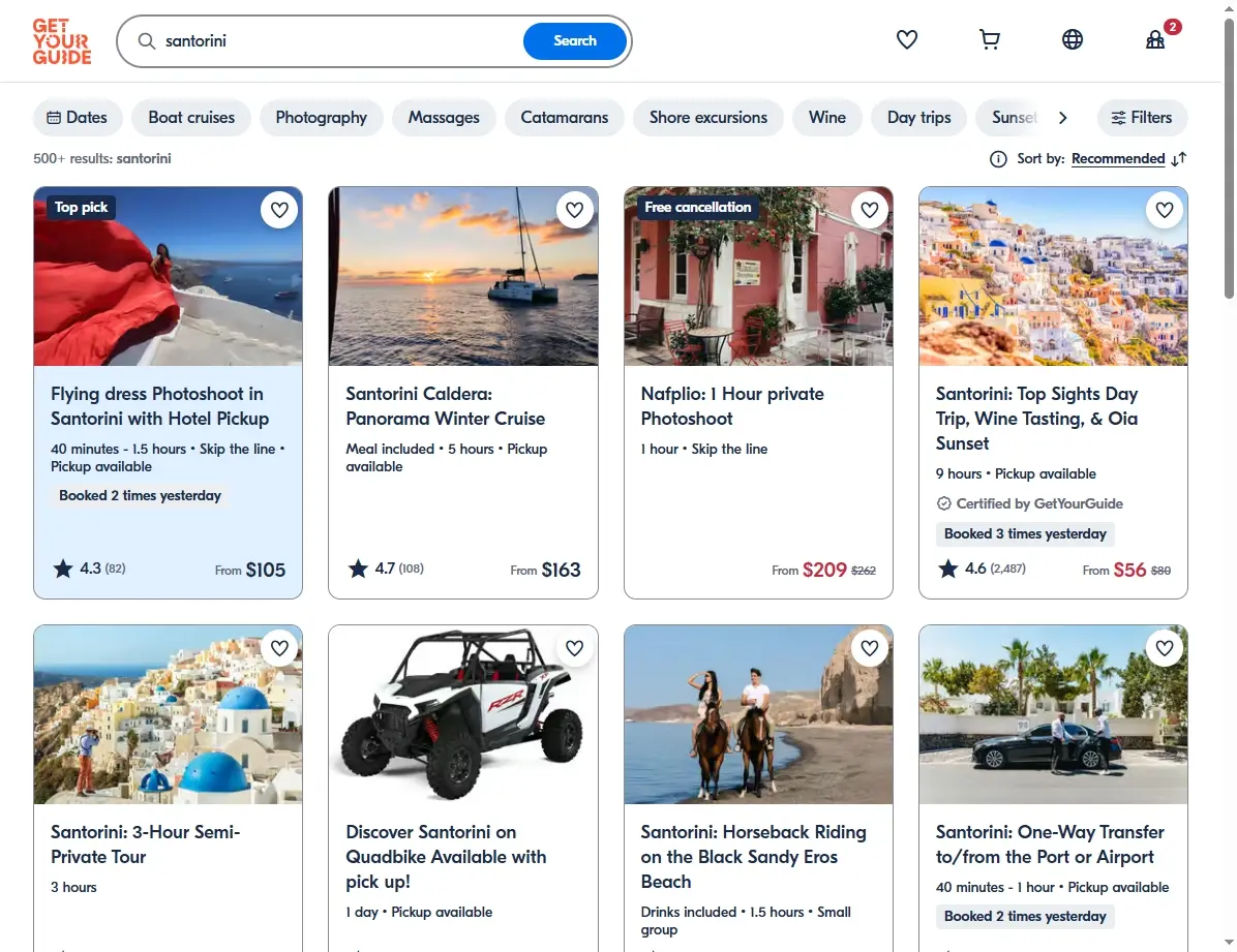 Actividades y Tours en Santorini