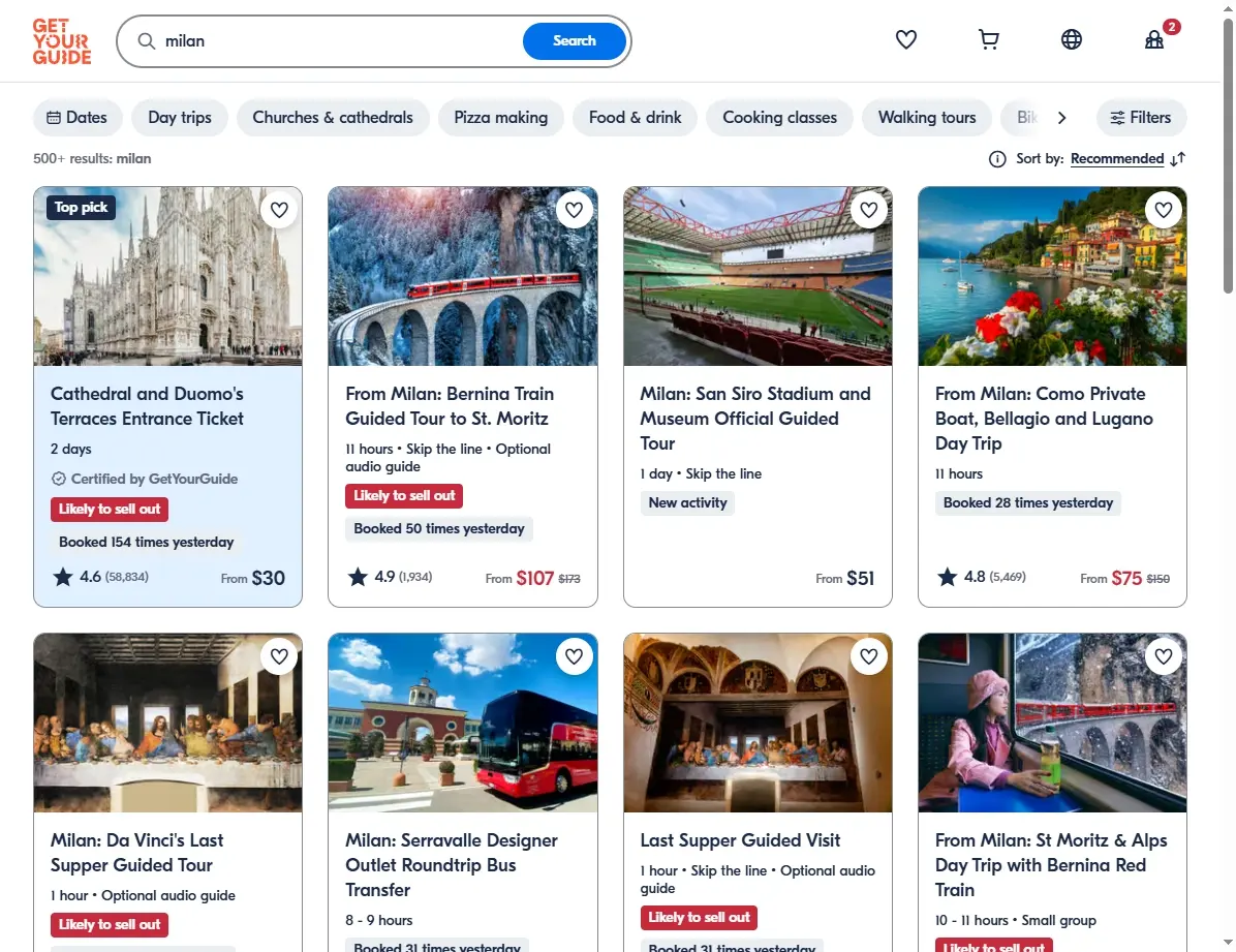 Tours y actividades populares en Milán, incluyendo el Duomo y La Última Cena