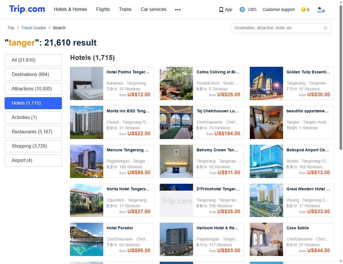 Ofertas de hoteles en Tánger