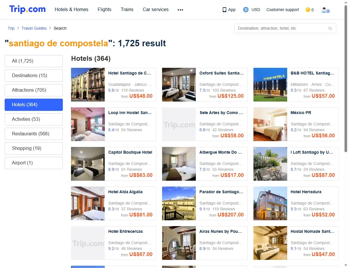 Ofertas de Hoteles en Santiago de Compostela