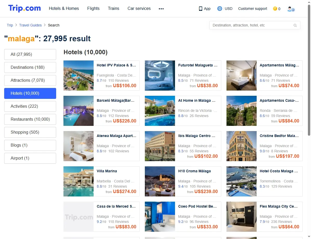 Ofertas de Hoteles en Málaga