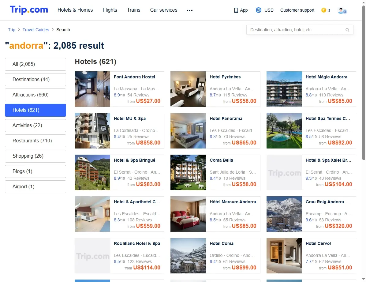 Ofertas de hoteles en Andorra la Vella