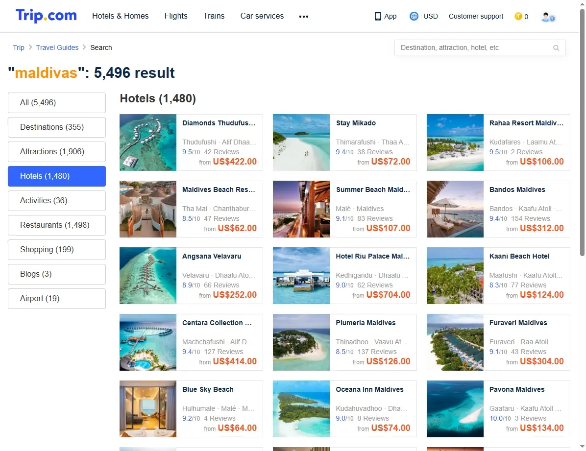 Ofertas de Hoteles en Maldivas