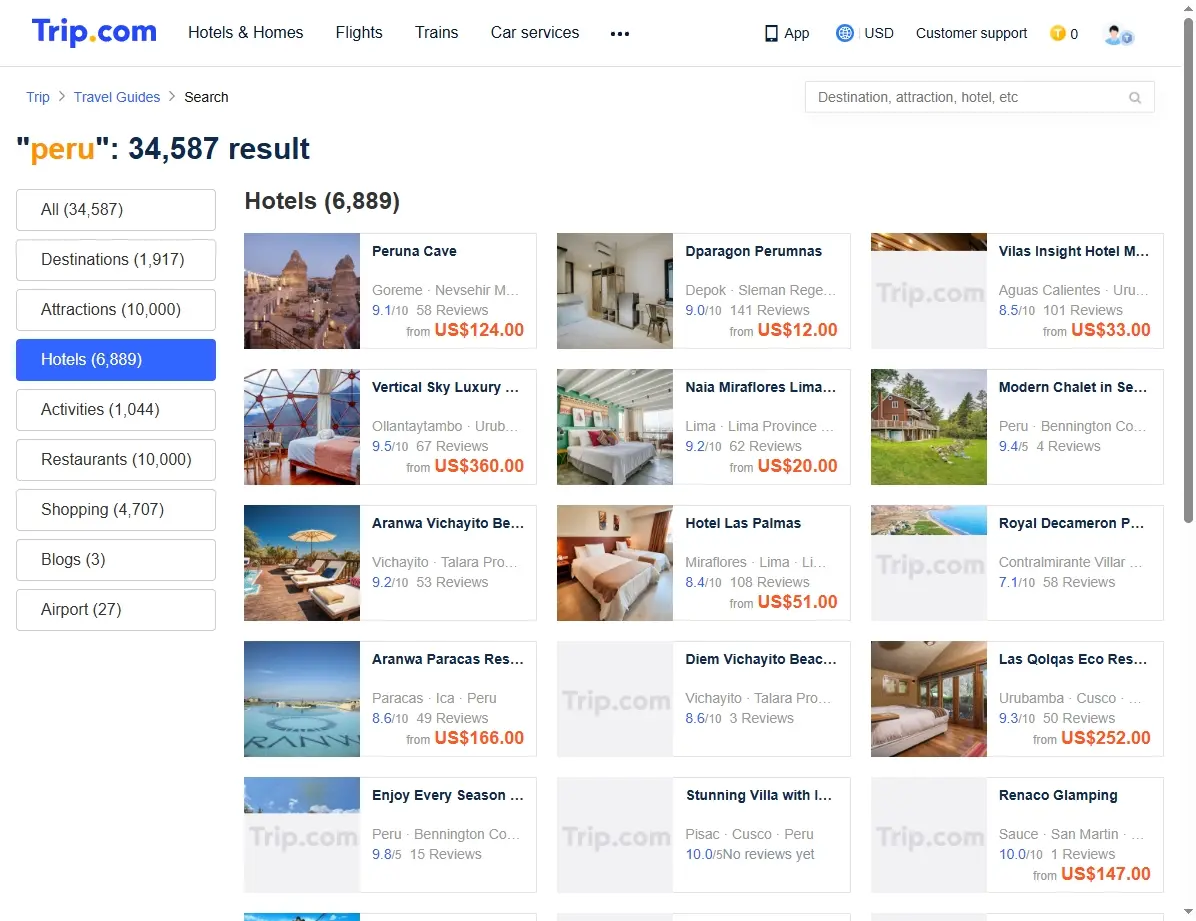 Ofertas de Hoteles en Perú