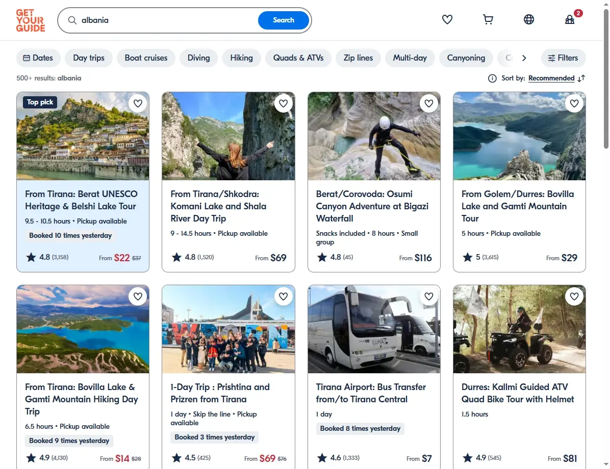 Tours y Actividades en Albania