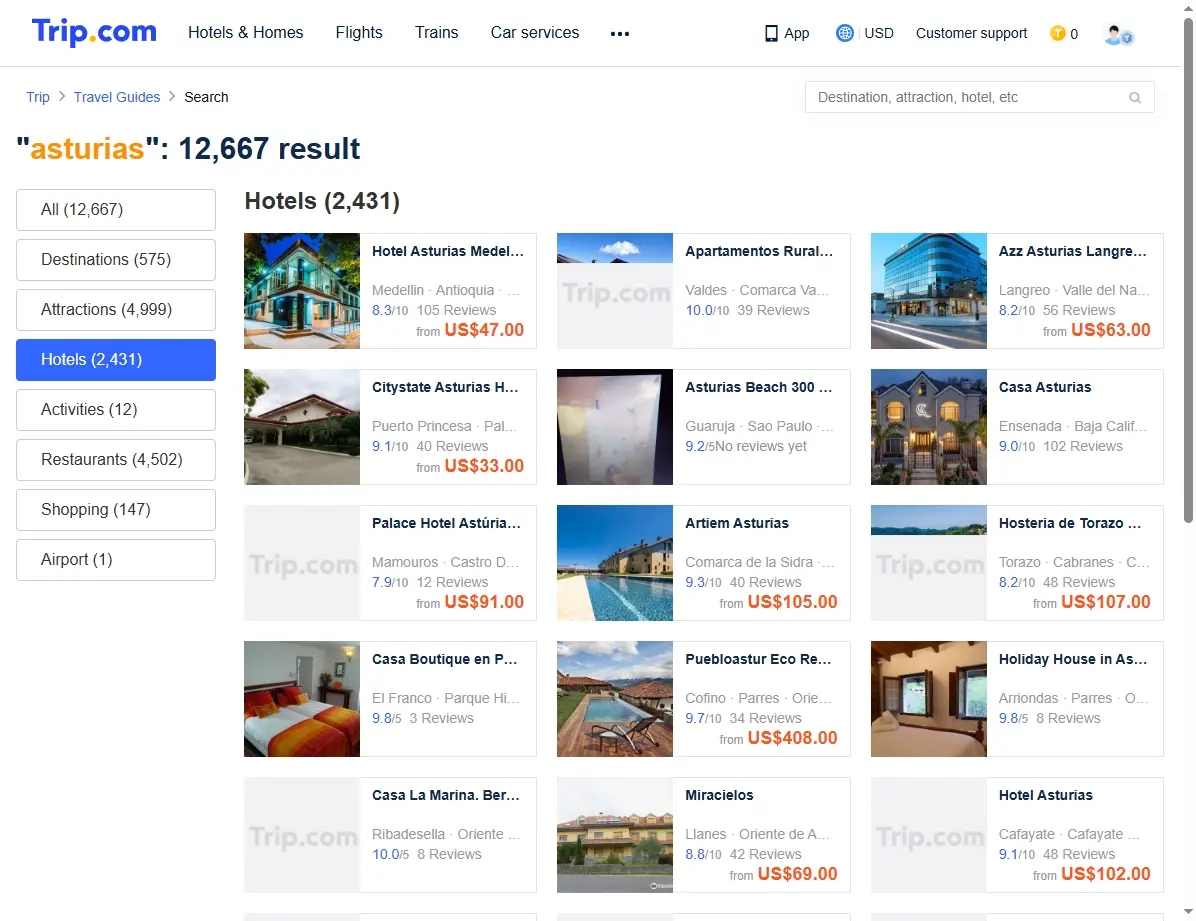 Ofertas de hoteles en tu destino de vuelo desde Asturias