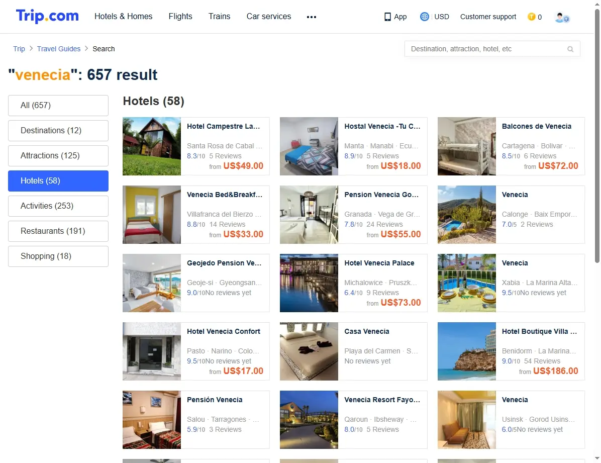 Ofertas de hoteles en Venecia