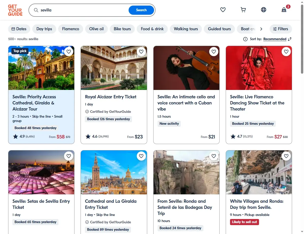 Actividades y Tours en Sevilla