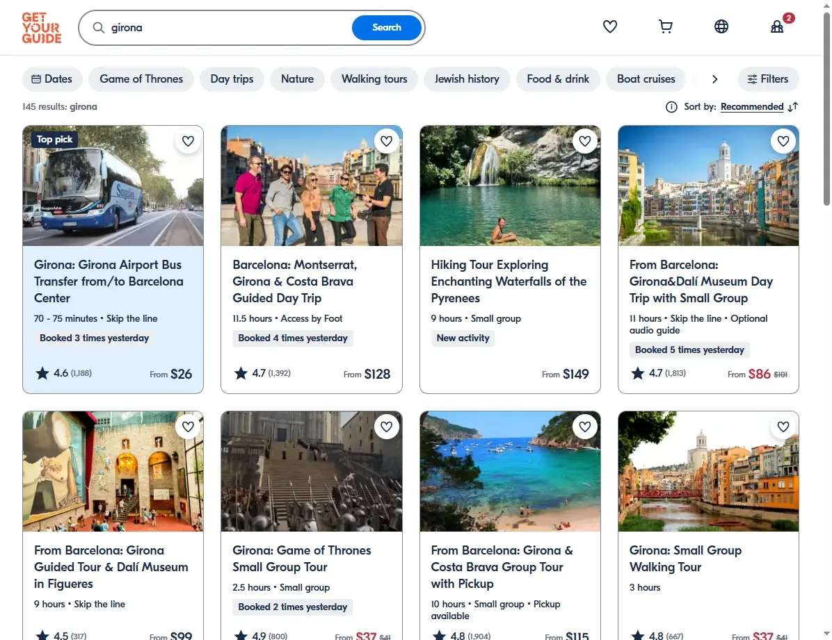 Actividades y tours en tu destino de vuelo desde Girona