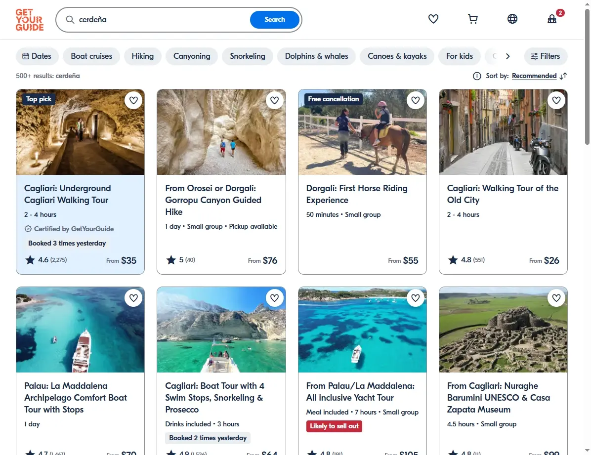 Actividades y Excursiones en Cerdeña