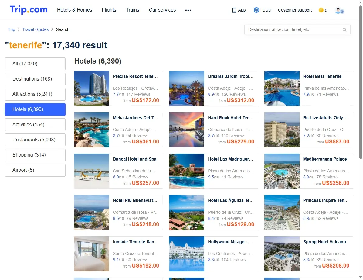 Ofertas de Hoteles en Tenerife