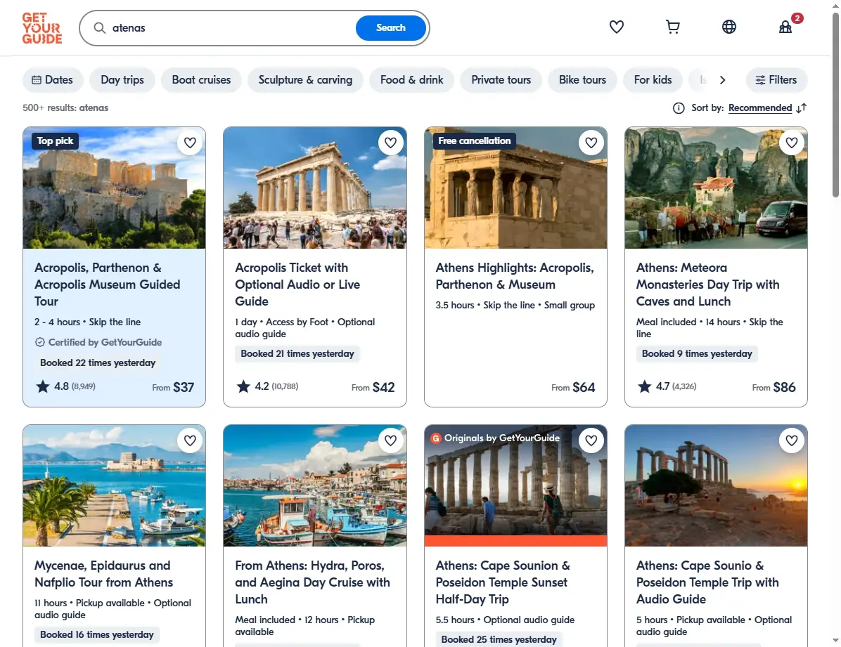 Actividades y Tours en Atenas