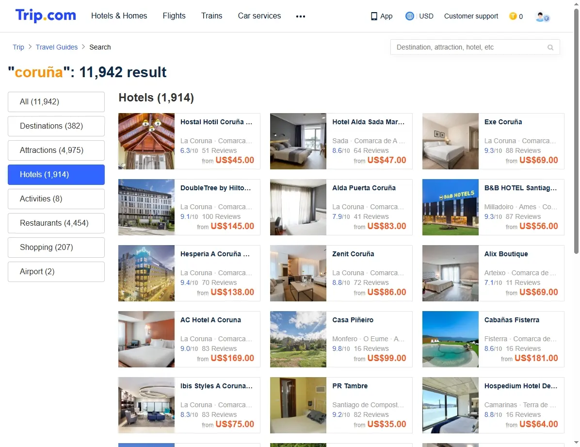 Ofertas de hoteles en A Coruña