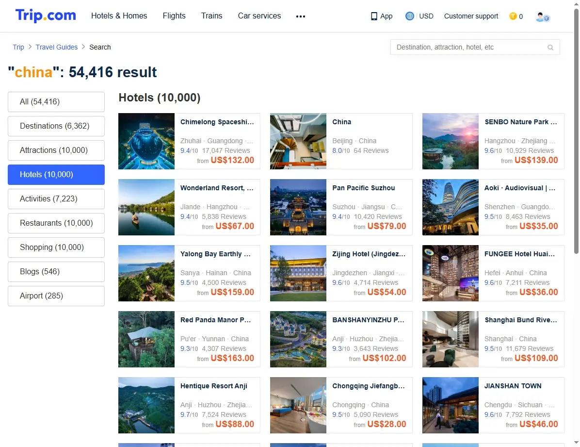 Ofertas de Hoteles en China al Aterrizar