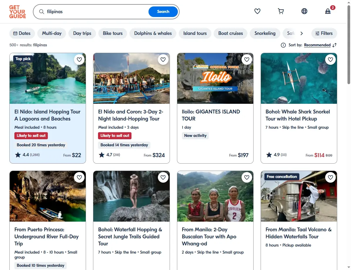Tours y actividades en Filipinas