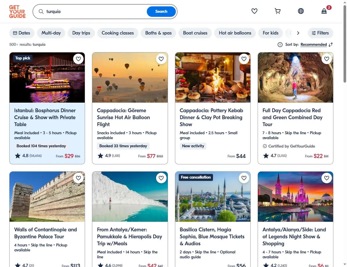 Tours y Actividades en Estambul y Turquía