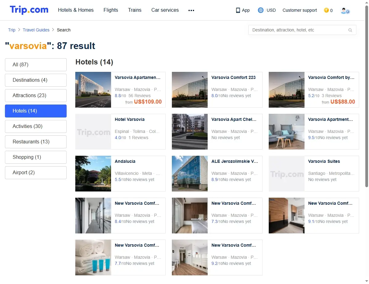 Ofertas de Hoteles en Varsovia