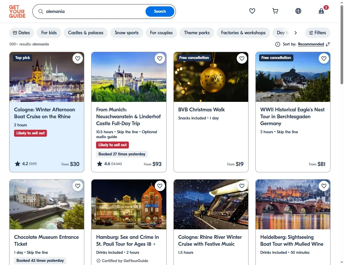 Tours y Actividades en Alemania