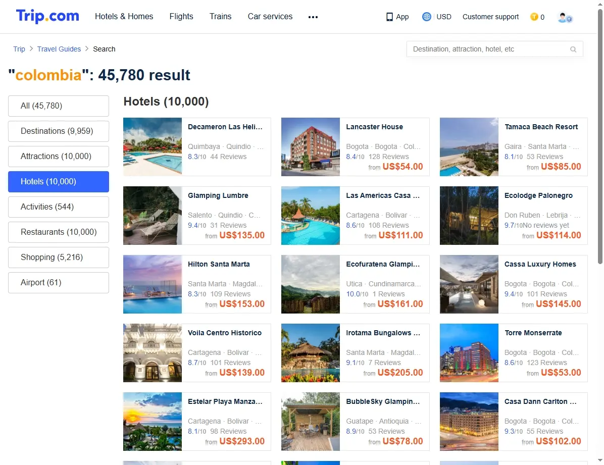 Ofertas de hoteles en Colombia al mejor precio