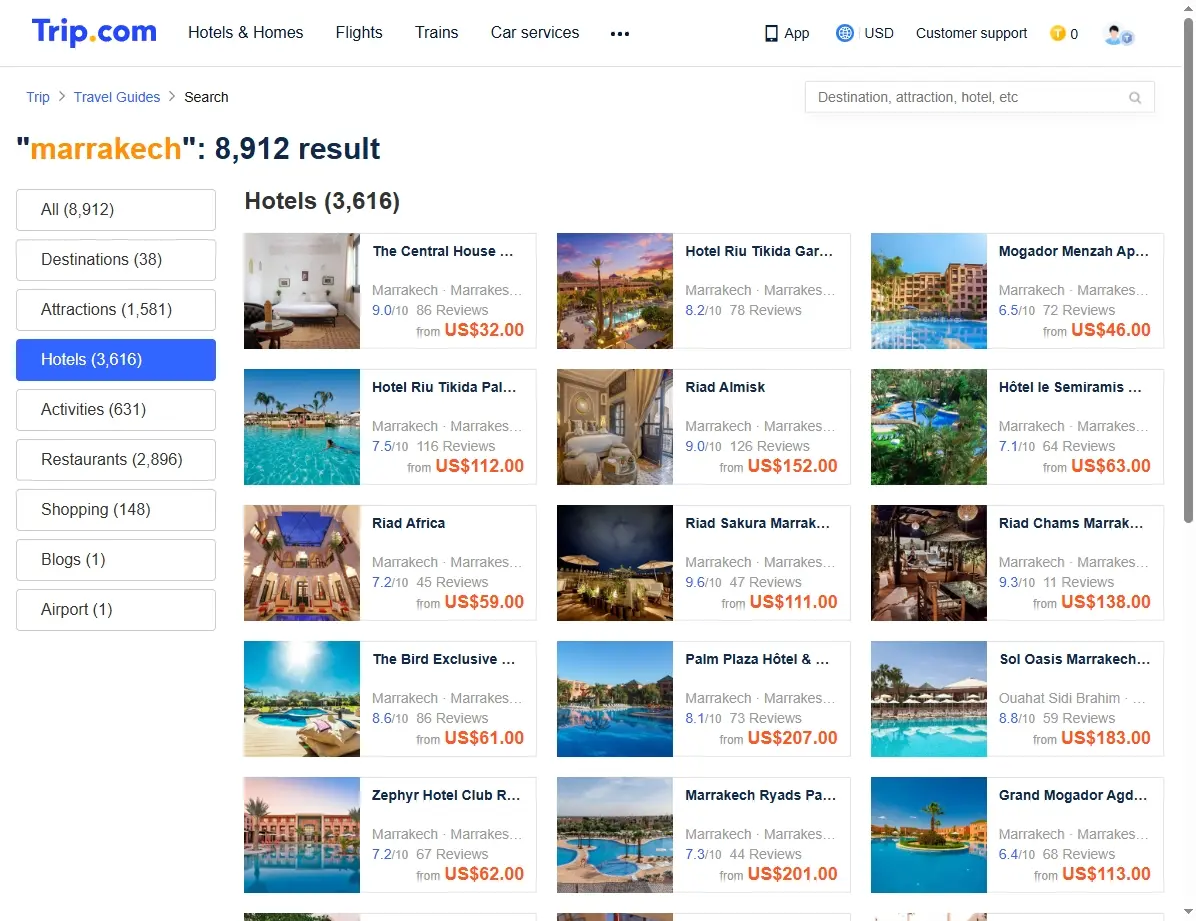 Ofertas de Hoteles y Riads en Marrakech