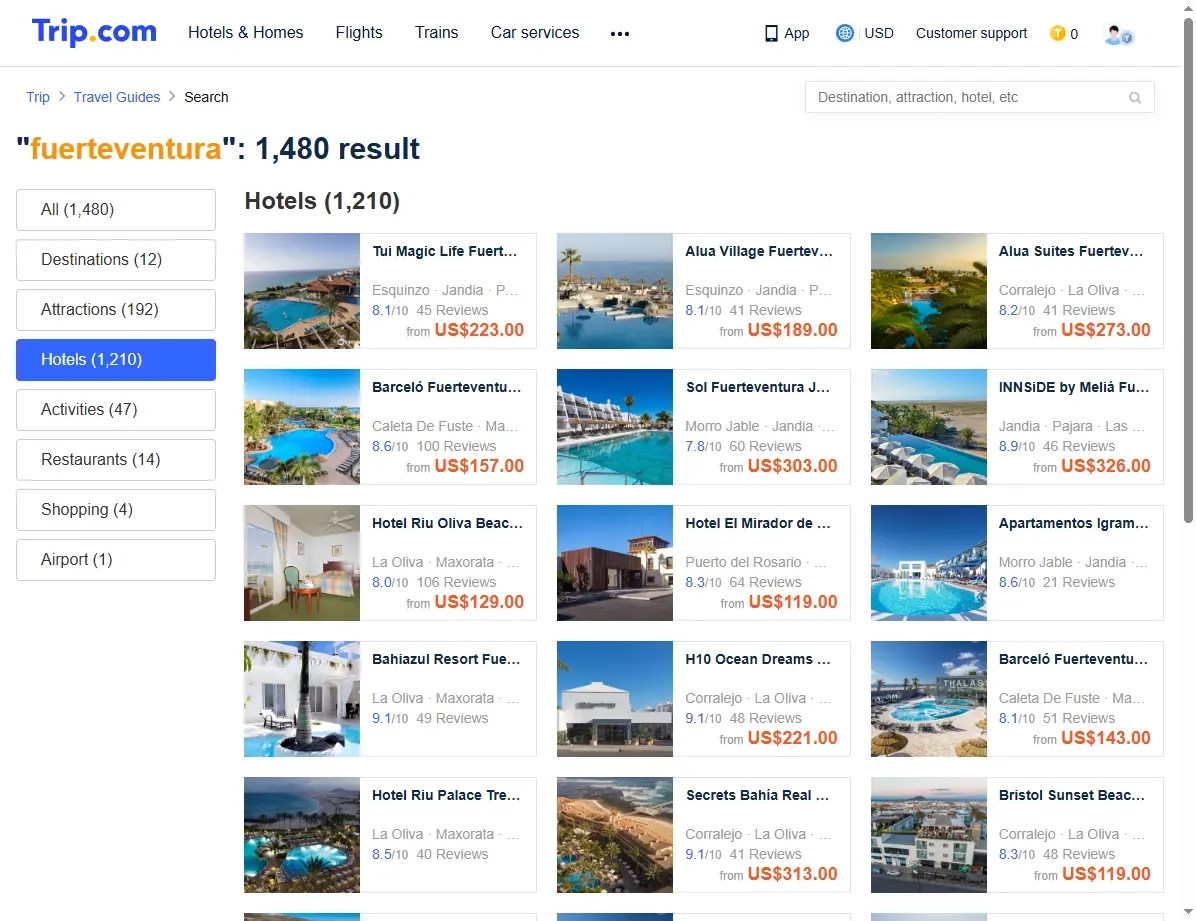 Ofertas de Hoteles en Fuerteventura
