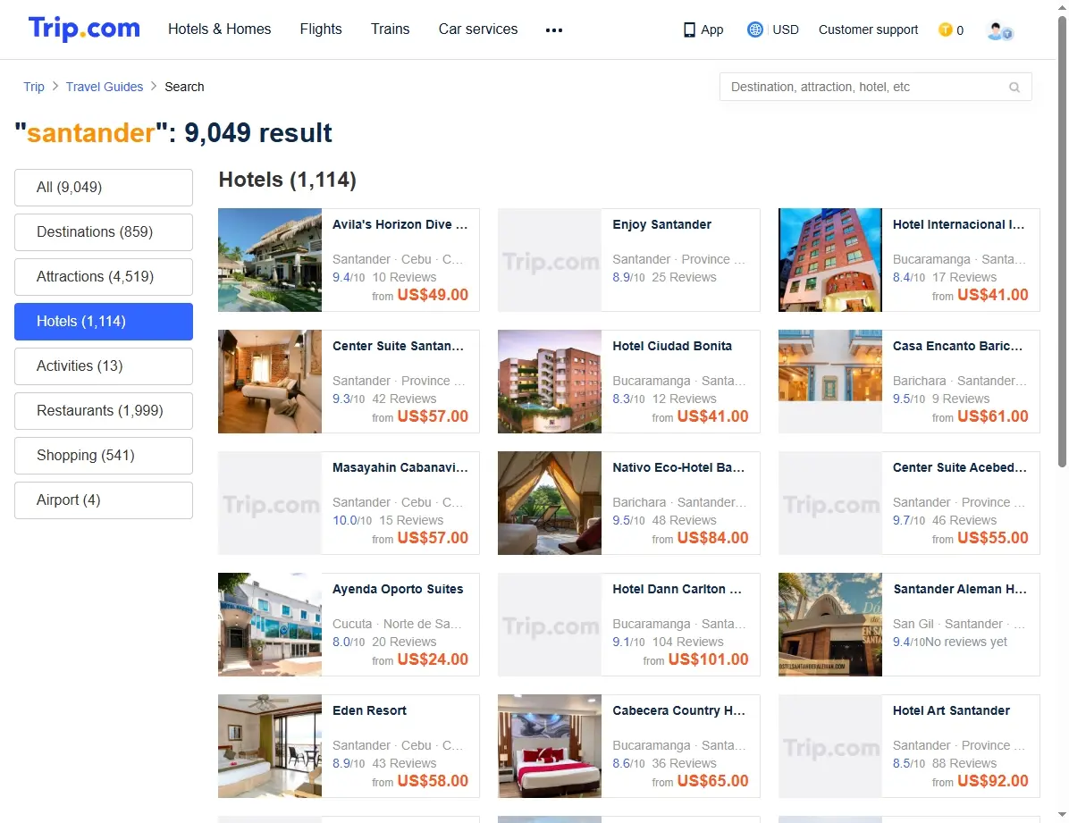 Ofertas de hoteles para tu destino de vuelo desde Santander