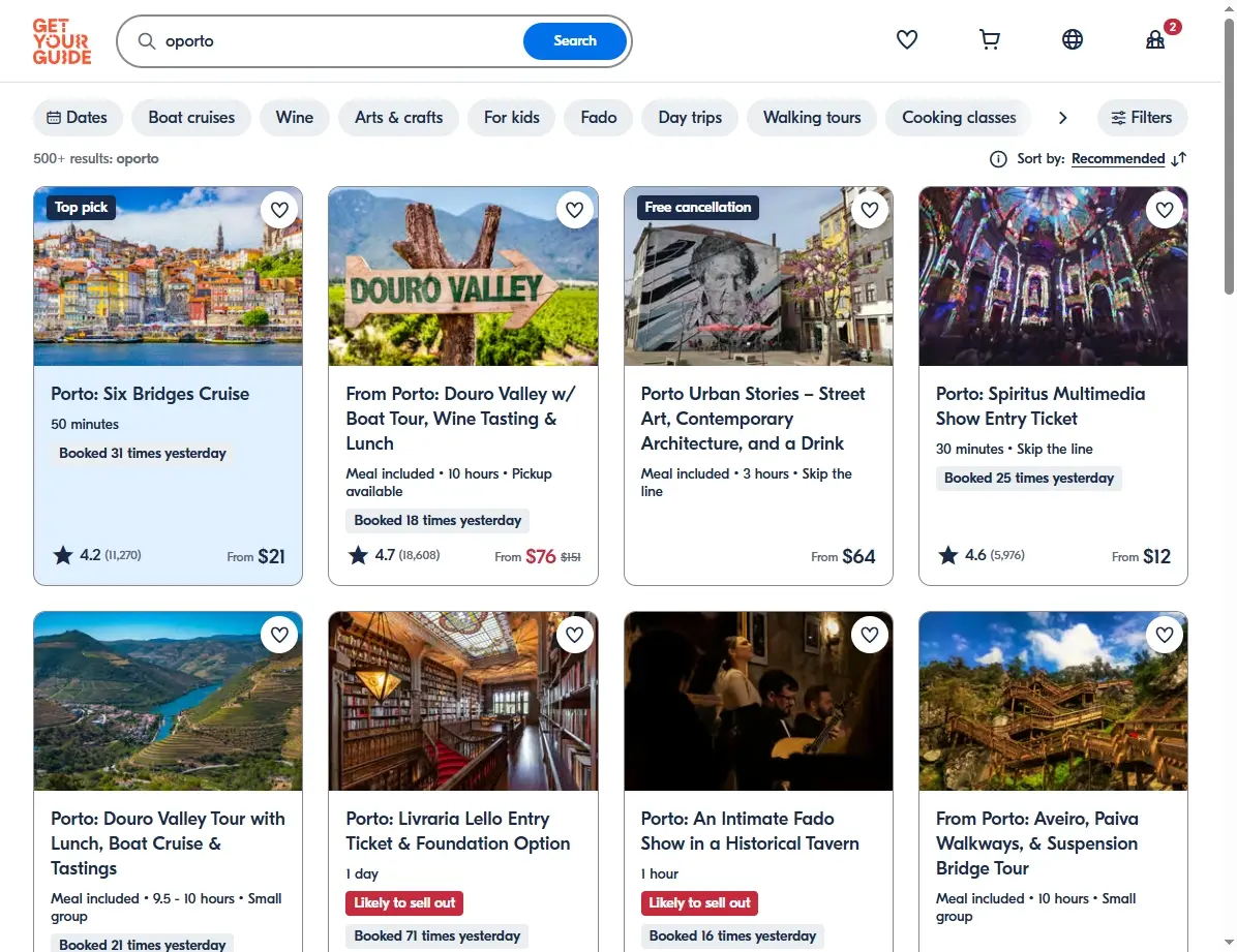 Actividades y Tours en Oporto
