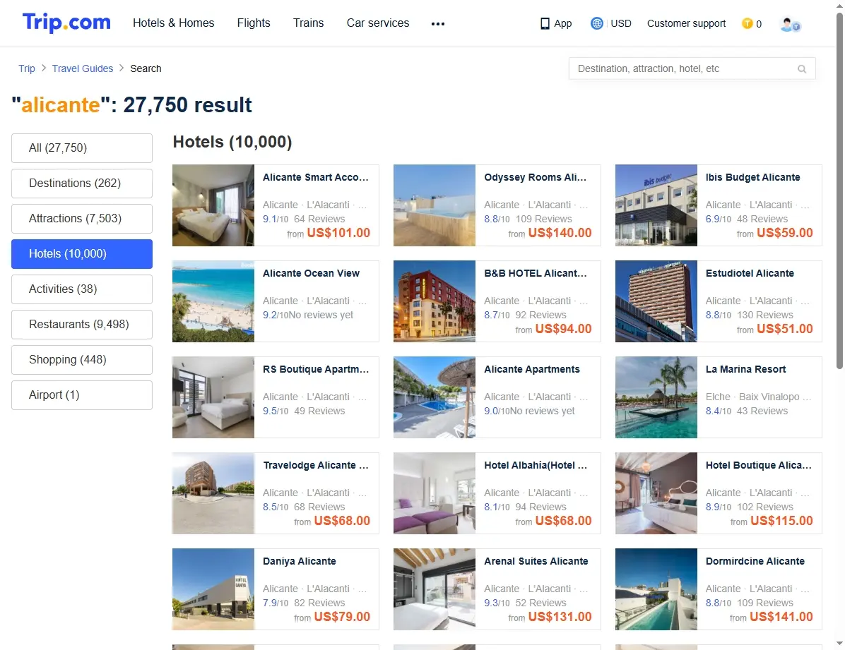Ofertas de hoteles en Alicante.