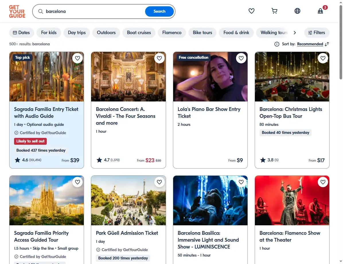 Tours y Actividades en Barcelona