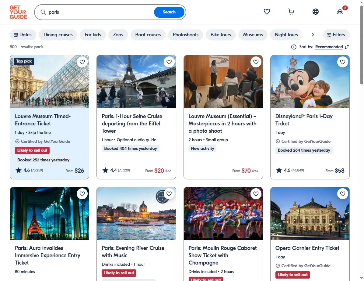 Actividades y Tours en París