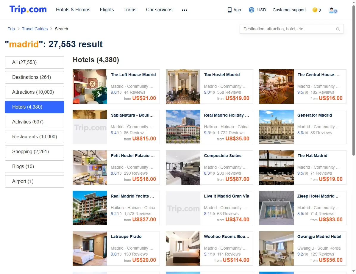 Ofertas de Hoteles en Madrid