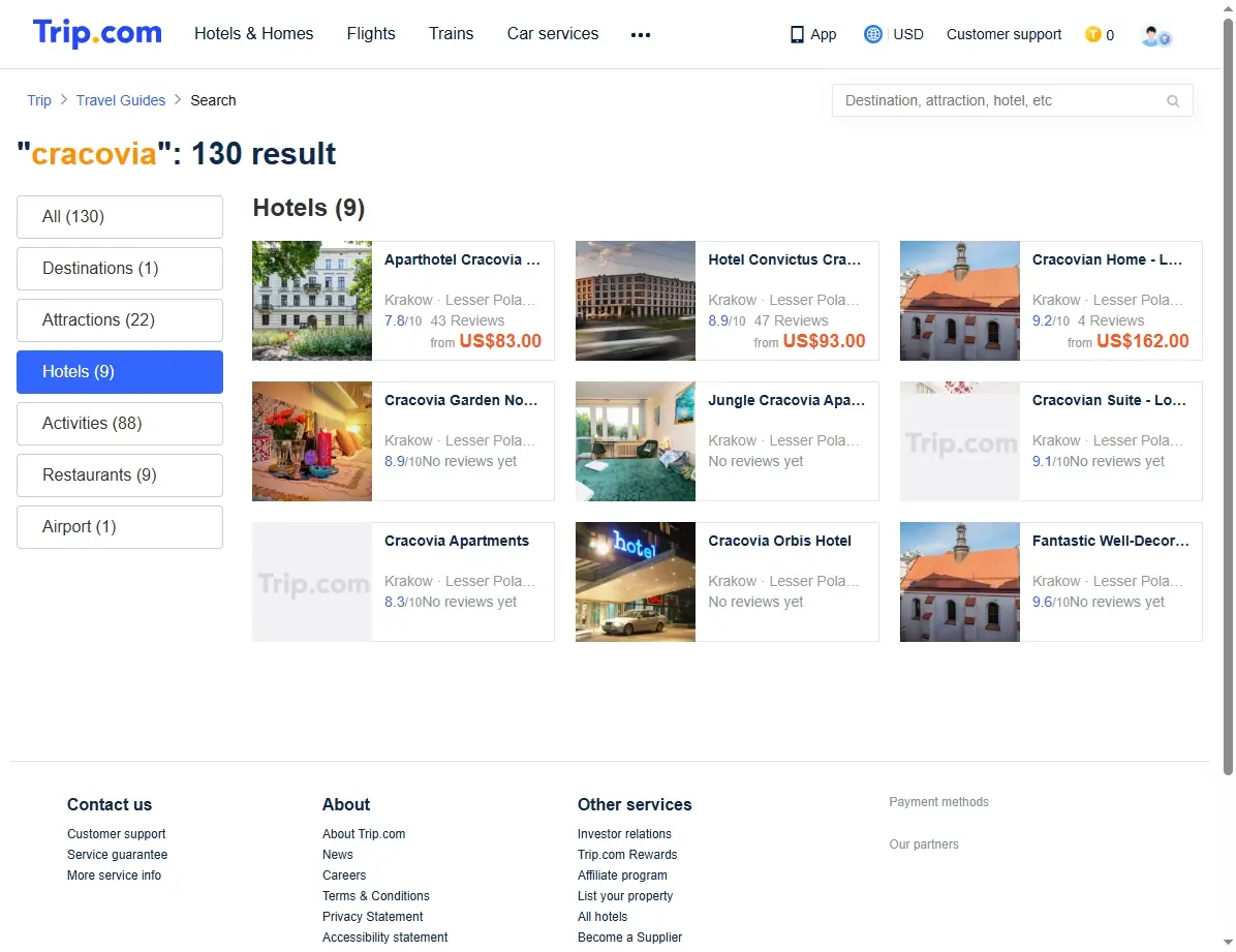 Ofertas de hoteles en Cracovia