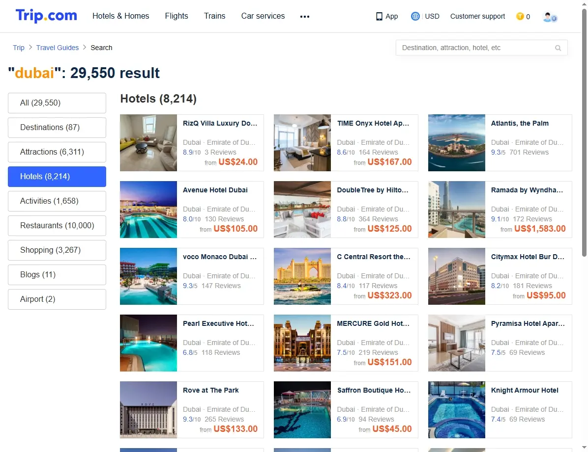Ofertas de hoteles en Dubái: un hotel de lujo con piscina infinita.