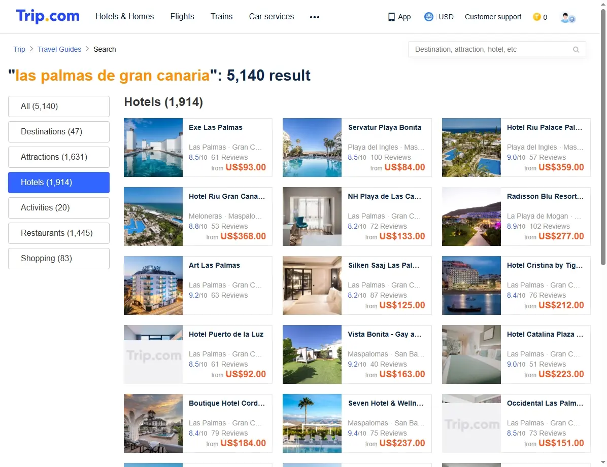 Ofertas de hoteles en Las Palmas de Gran Canaria de Trip.com
