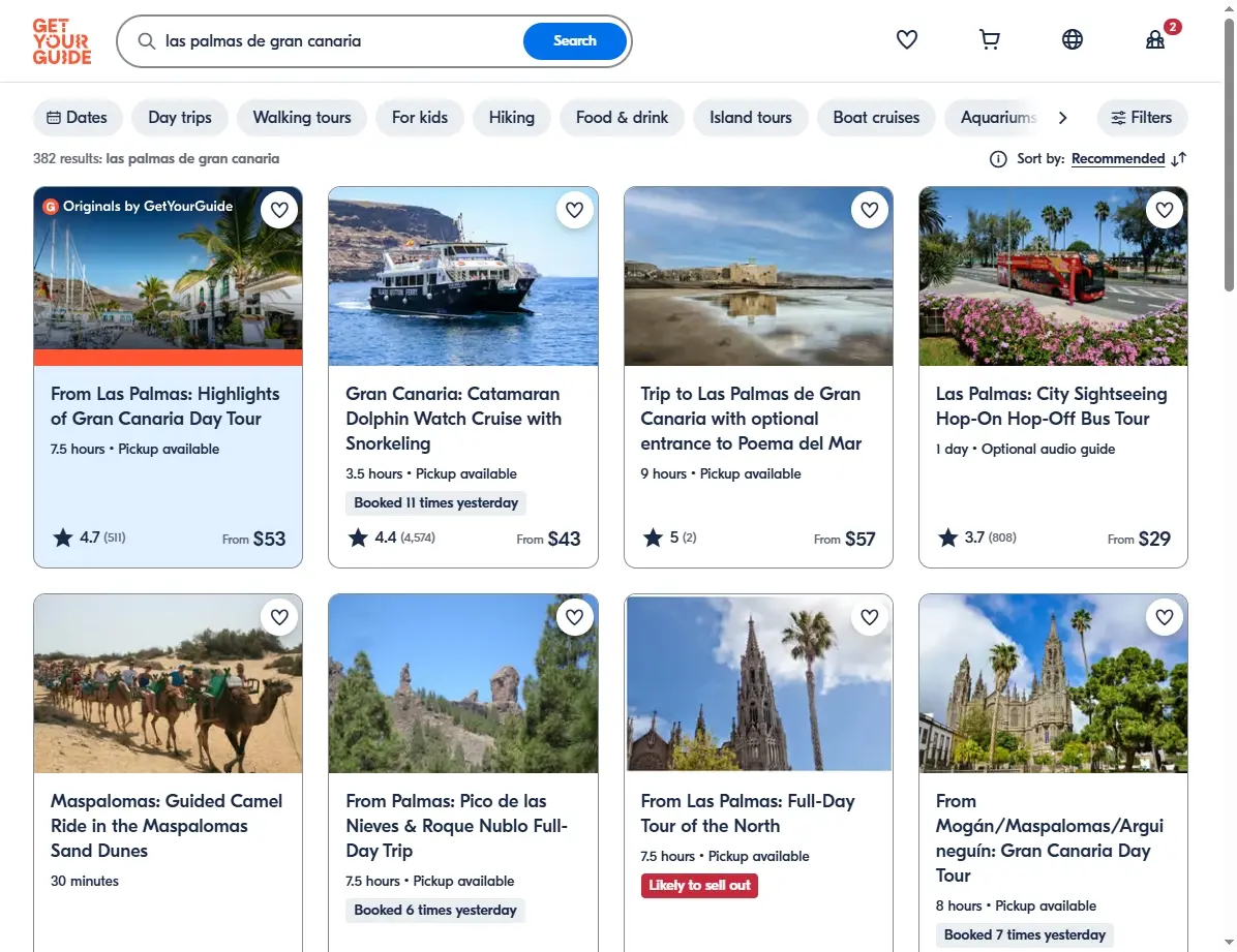 Actividades y tours en Las Palmas de Gran Canaria de GetYourGuide