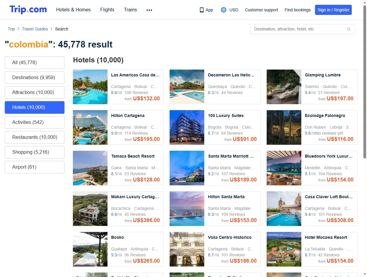 Ofertas de hoteles en Colombia en Trip.com
