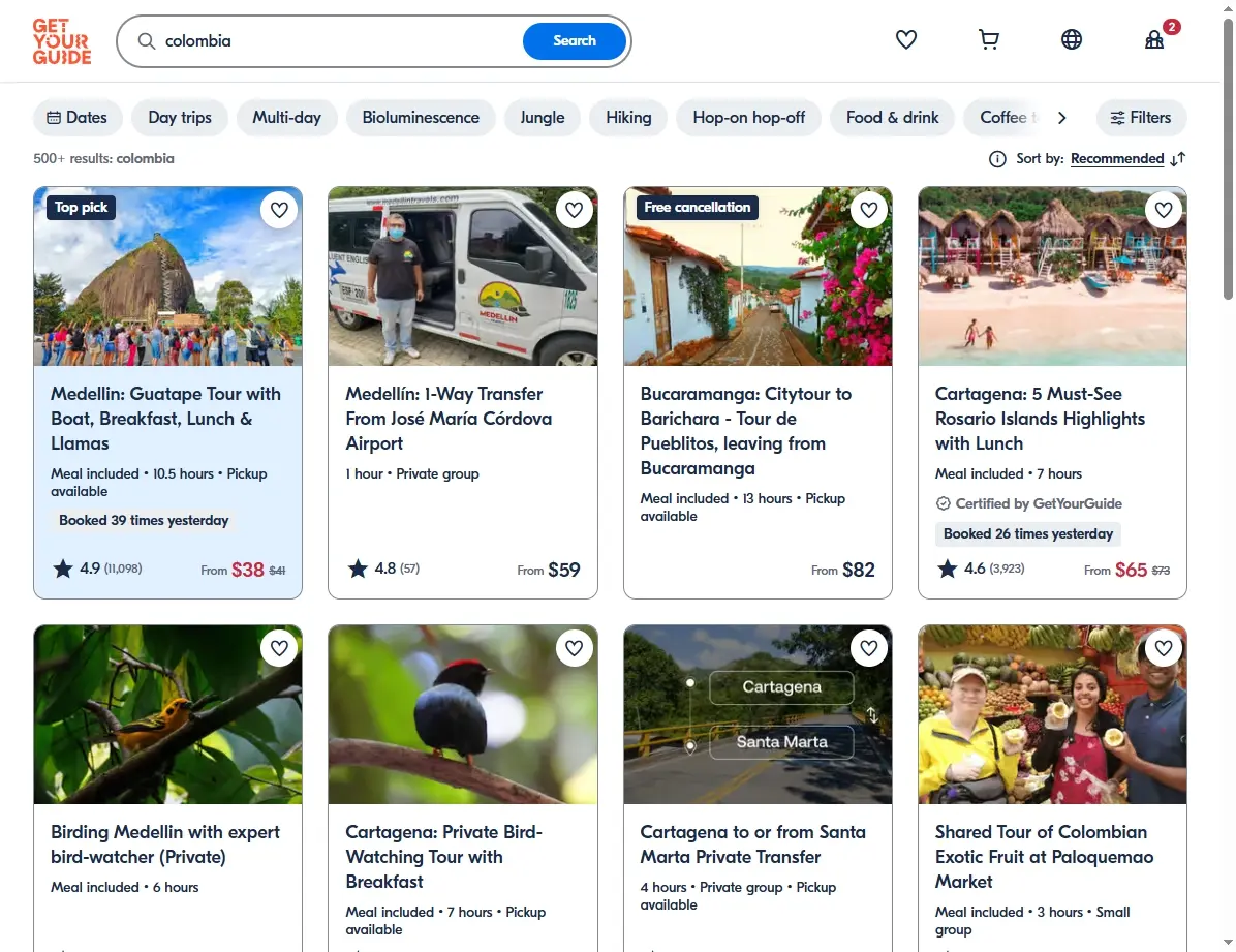 Actividades y tours en Colombia en GetYourGuide
