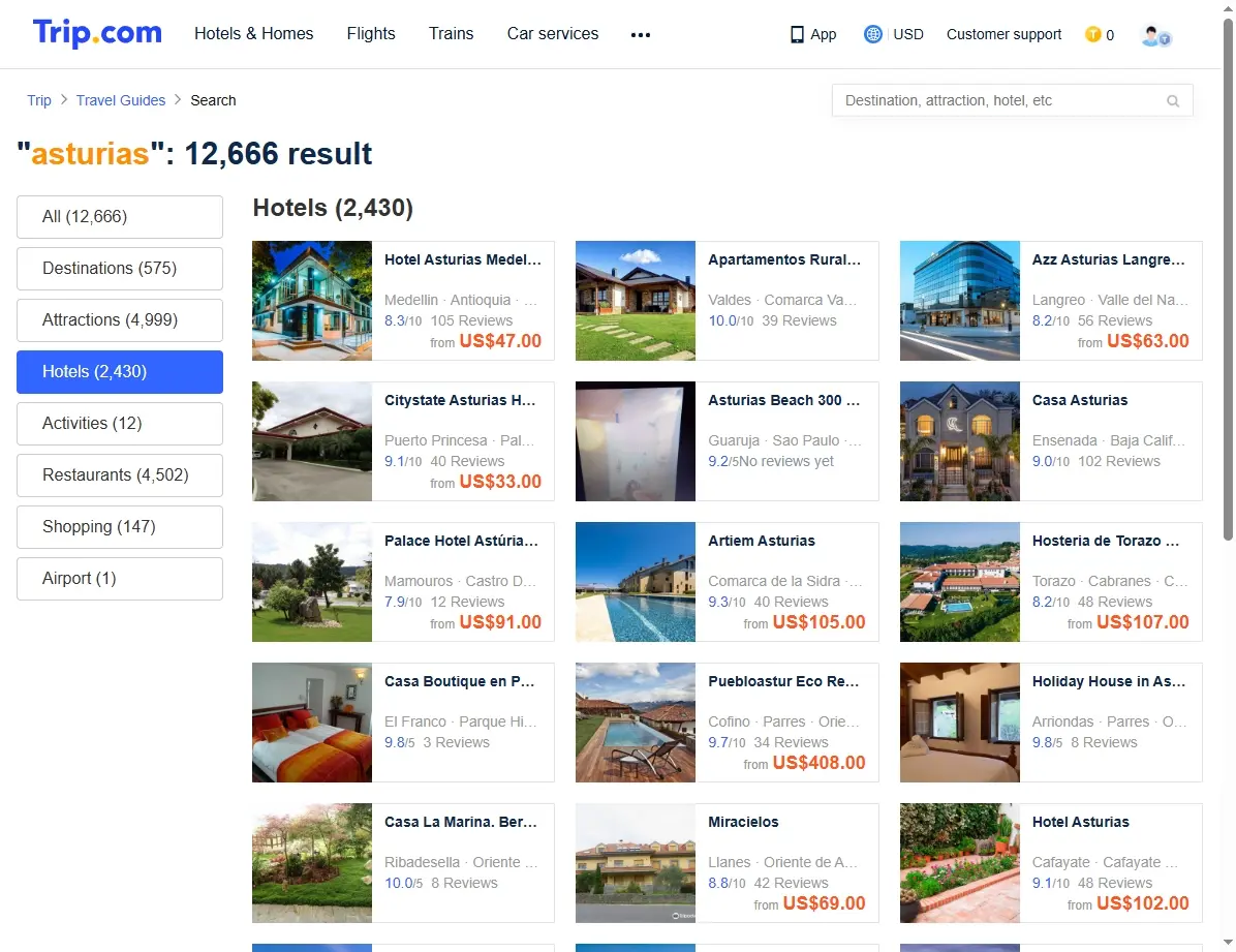 Ofertas de hoteles y estancias a la llegada en el destino del vuelo