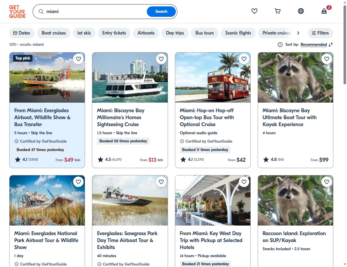 Actividades y Tours en Miami