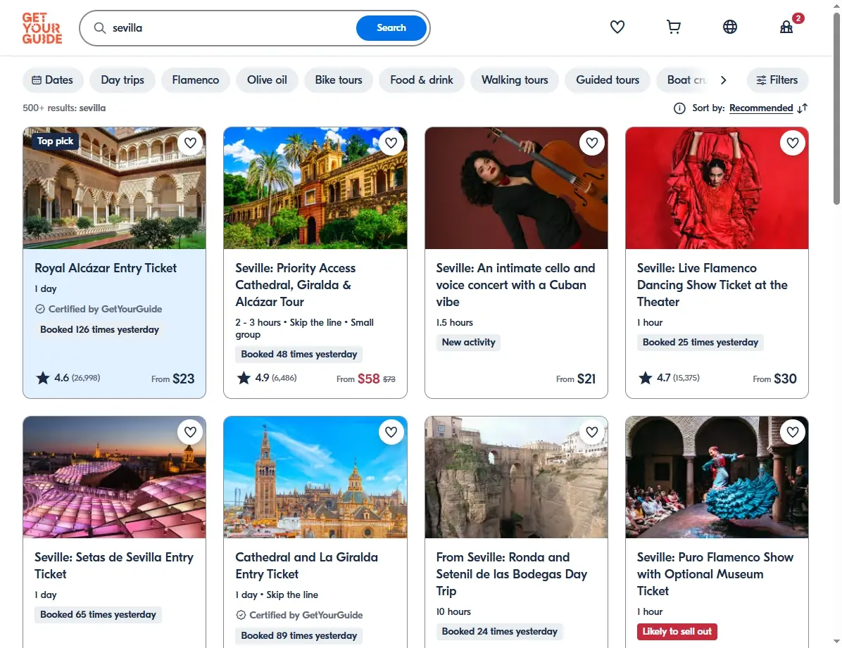 Actividades y Tours en Sevilla