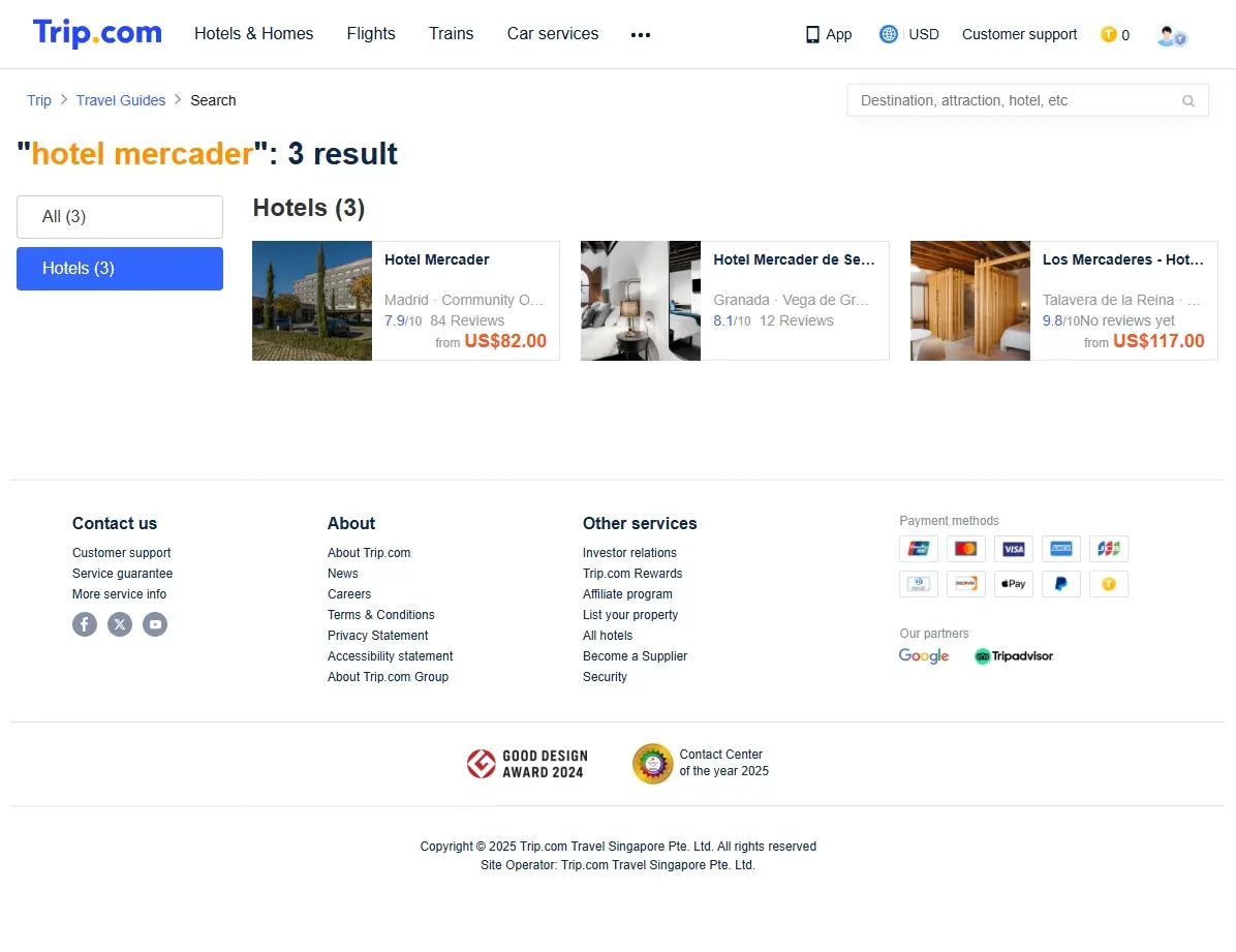 Ofertas especiales de hoteles para viajeros que buscan el Hotel Mercader