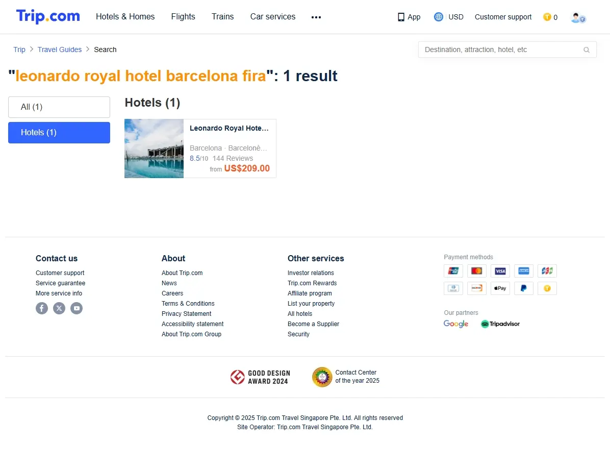 Ofertas de reserva para Leonardo Royal Hotel Barcelona Fira