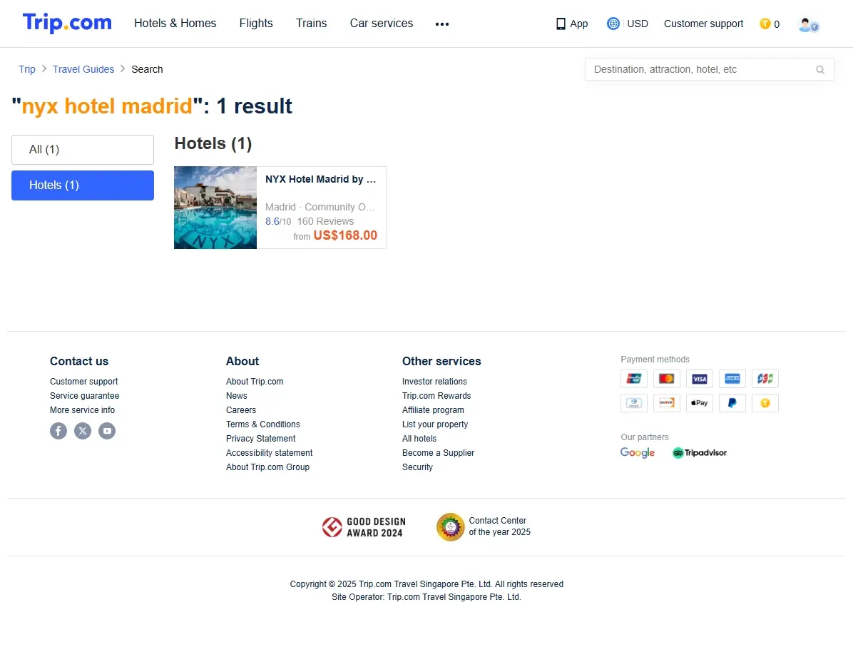Ofertas de reserva de hotel para el NYX Hotel Madrid