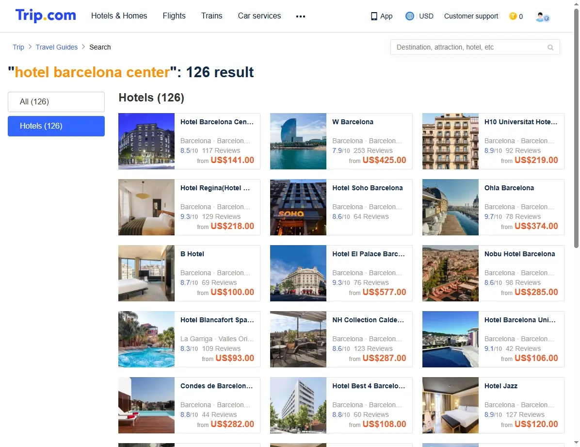 Ofertas de hoteles en Barcelona Centro
