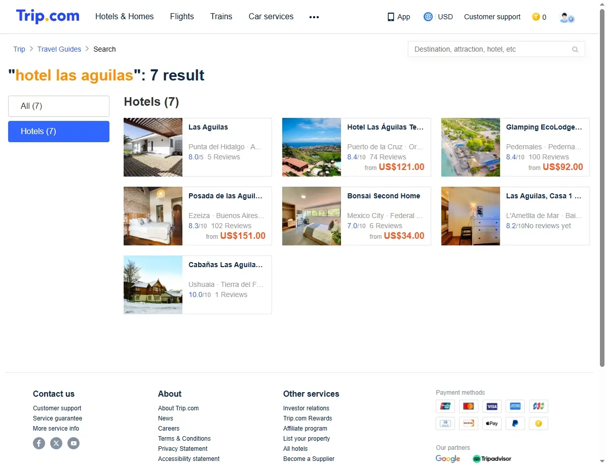 Ofertas de reserva para el Hotel Las Aguilas